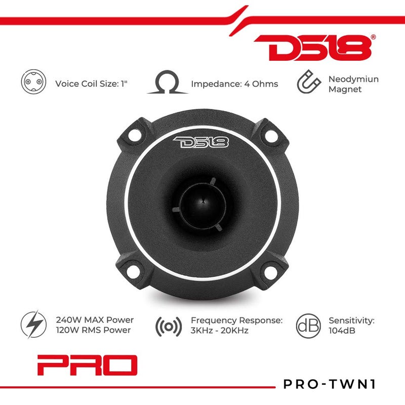 DS18 Audio PROTWN1 PRO 1" Titanium NEO Slim Bullet TW - Image 2